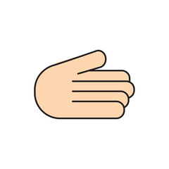 Isolated colored hand gesture icon Vector