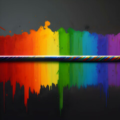 Rainbow creative horizontal banner