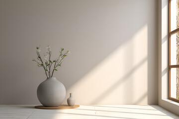 Fototapeta na wymiar vase with flowers interior design