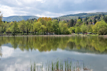 Spring Landscape of Pancharevo lake, Bulgaria
