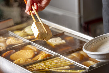 お店で調理した美味しいおでん