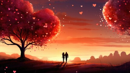 Love background illustration - beautiful wallpaper