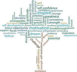 Motivation Tree Word cloud, Text Cloud, Typography 