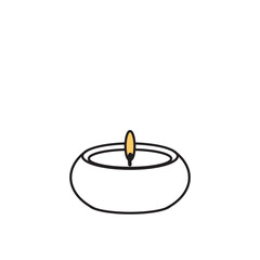 Candle aromatherapy vector icon. Light concept. Can be used for topics like celebration, holiday, decoration. Candles icons