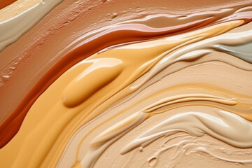 Obraz premium Luminous Cream Gradient Close-Up for Beauty Industry generative AI