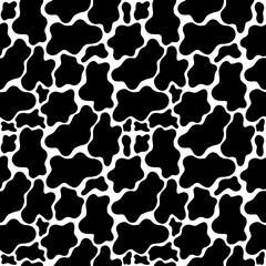Blobs and Globs Black Splotches Trippy Psychedelic Camouflage Texture Seamless Pattern