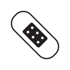 wound plaster icon logo vector design template