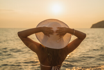 Enjoying Sunset By The Sea