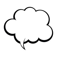 Isolated empty comic speech bubble Vector