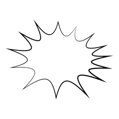 Isolated empty comic speech bubble Vector