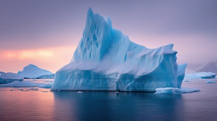 Fototapeta na wymiar Iceberg in jokulsarlon lagoon. AI generated art illustration. 