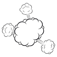 Isolated empty comic speech bubble Vector