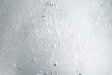 Macro shot of frozen ice block