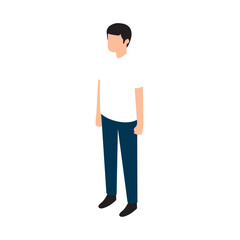 Isolated casual guy avatar icon Vector