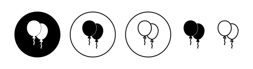 Balloon icon set for web and mobile app. Party balloon sign and symbol