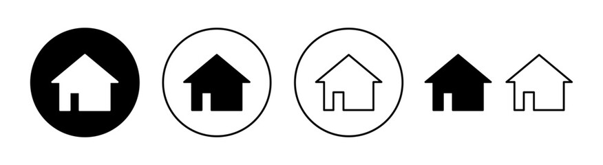 House icon set for web and mobile app. Home sign and symbol