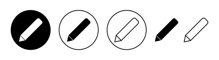 Pencil icon set for web and mobile app. pen sign and symbol. edit icon vector