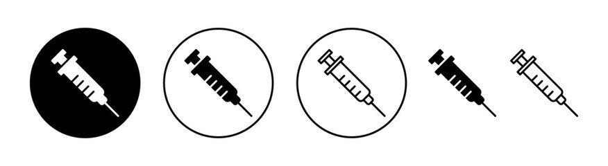 Syringe icon set for web and mobile app. injection sign and symbol. vaccine icon