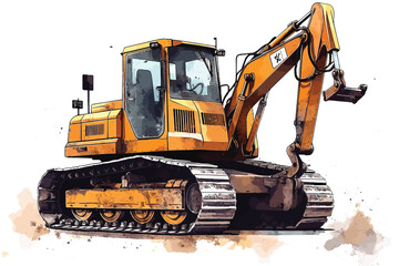 excavator on a construction site