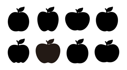 Apple icon set illustration. Apple sign and symbols for web design.