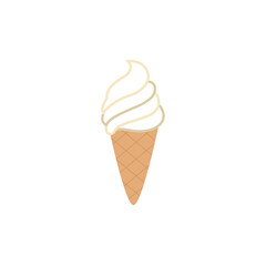 Isolated colored ice cream outline icon Vector