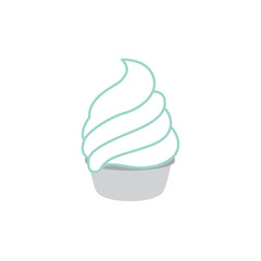 Isolated colored ice cream outline icon Vector