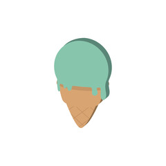 Isolated colored 3d ice cream icon Vector