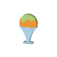 Isolated colored 3d ice cream icon Vector