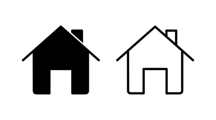 Home icon vector. House vector icon