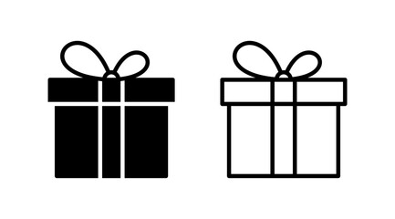 Gift icon vector. gift box icon. birthday gift
