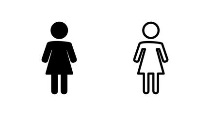 Female icon vector. toilet icon. restroom sign. gender