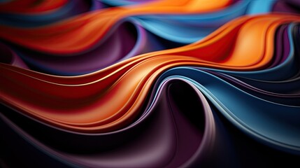 Vibrant colors flow in abstract background made with Generative AI