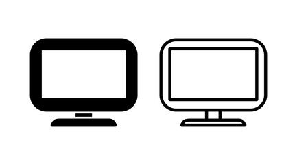 Computer icon vector. computer monitor icon.