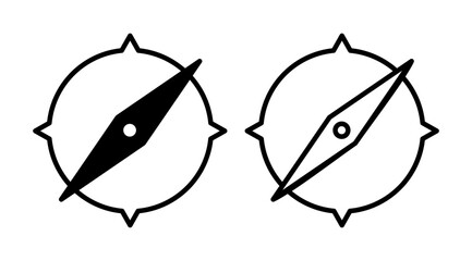 Compass icon vector. navigation icon