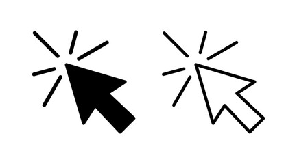 Click icon vector. cursor icon vector. pointer sign
