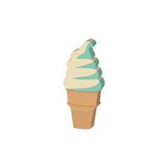 Isolated colored 3d ice cream icon Vector
