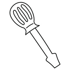 screwdriver enginering tools hand drawn vector element