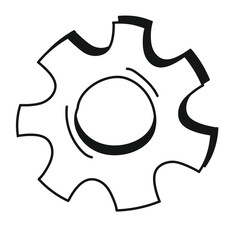 gear enginering tools hand drawn vector element