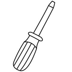 screwdriver enginering tools hand drawn vector element