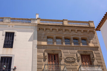 facade of a building in the center