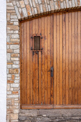 old wooden door in town