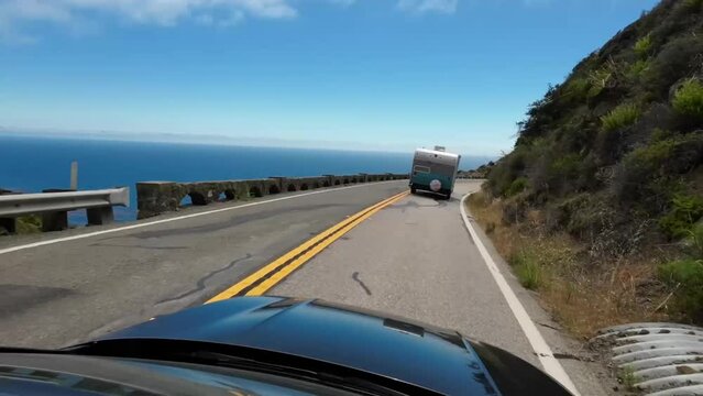 Aerial view of coastal Pacific Highway  - HD - 2