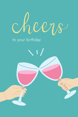 cheers birthday greeting card