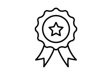 Fototapeta premium award medals icon. icon related to Champion, winner, success, reward. Line icon style design. Simple vector design editable