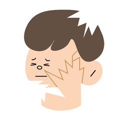 person with a headache