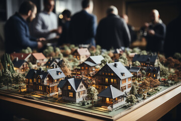 Obraz premium thumbnails of houses to be built