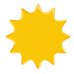 yellow star isolated on transparent background 