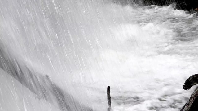 Water falls from crabtree falls in nc, north carolina