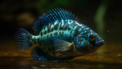 Fototapeta premium Multi colored fish in tropical reef showcase natural beauty underwater generated by AI