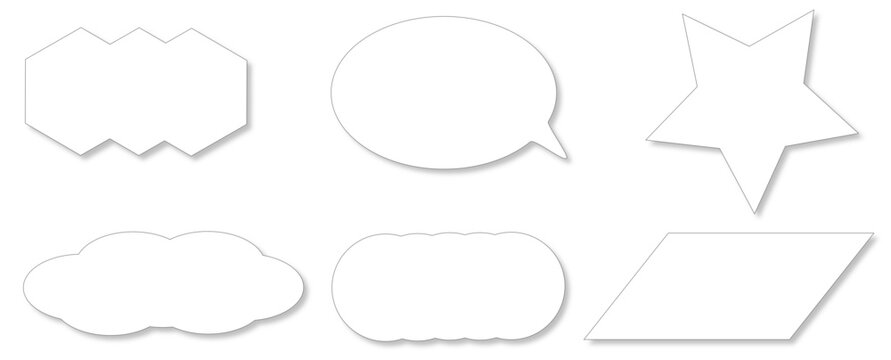 Pattern Labels - Jagged Frames - Speech Bubbles - Collection 2